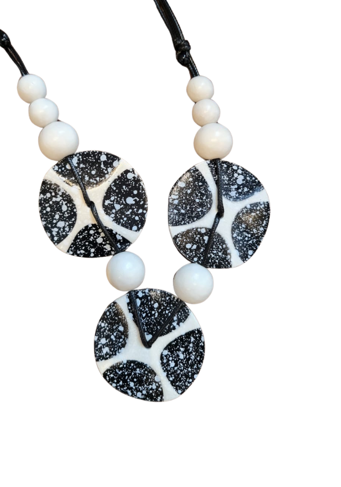 Tri Disc Necklace With Beads
