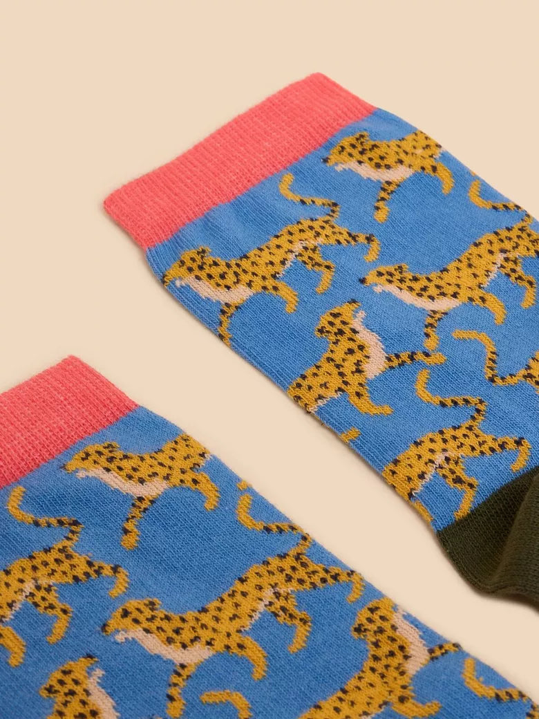 Cheetah Ankle Socks