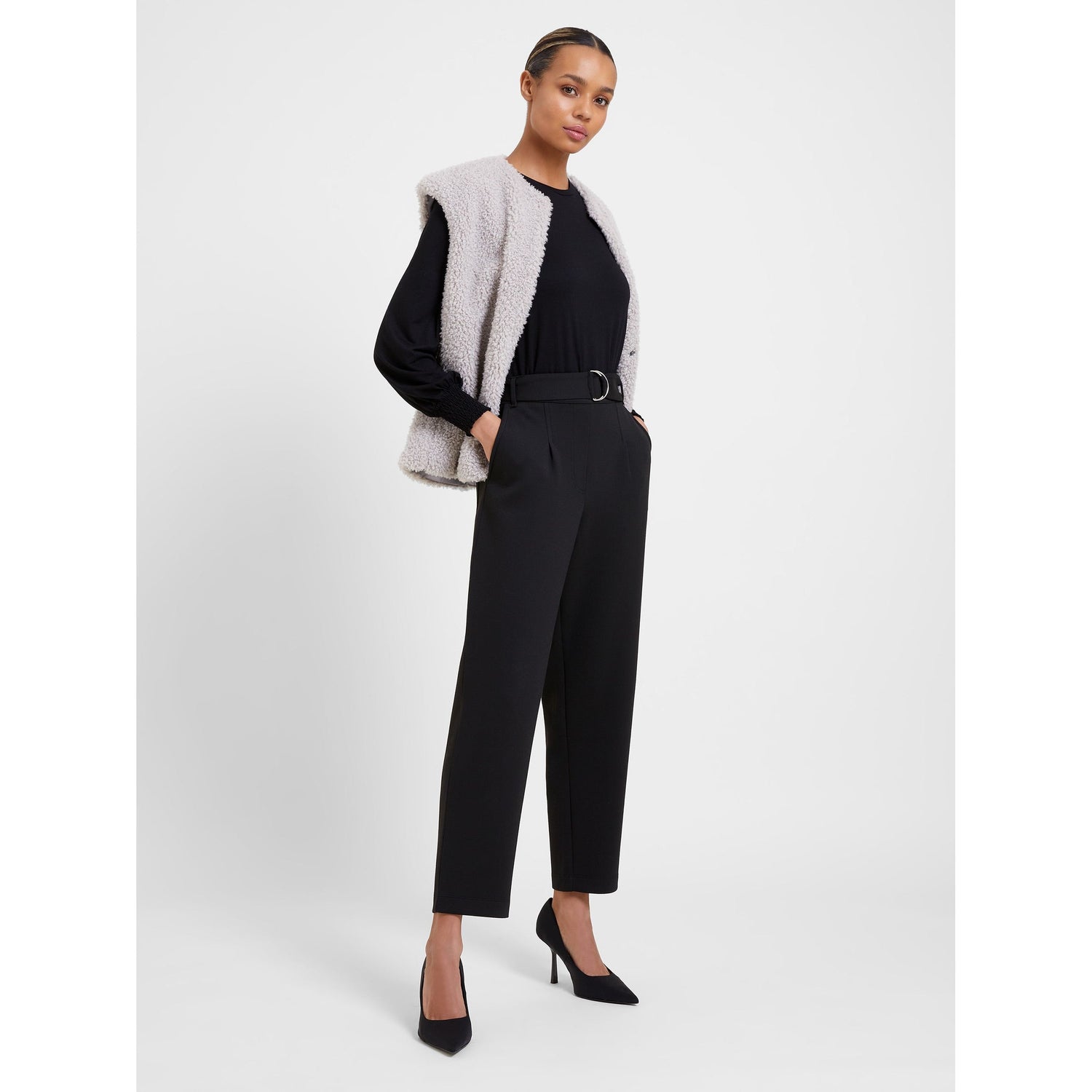 City Jersey Belted Trousers