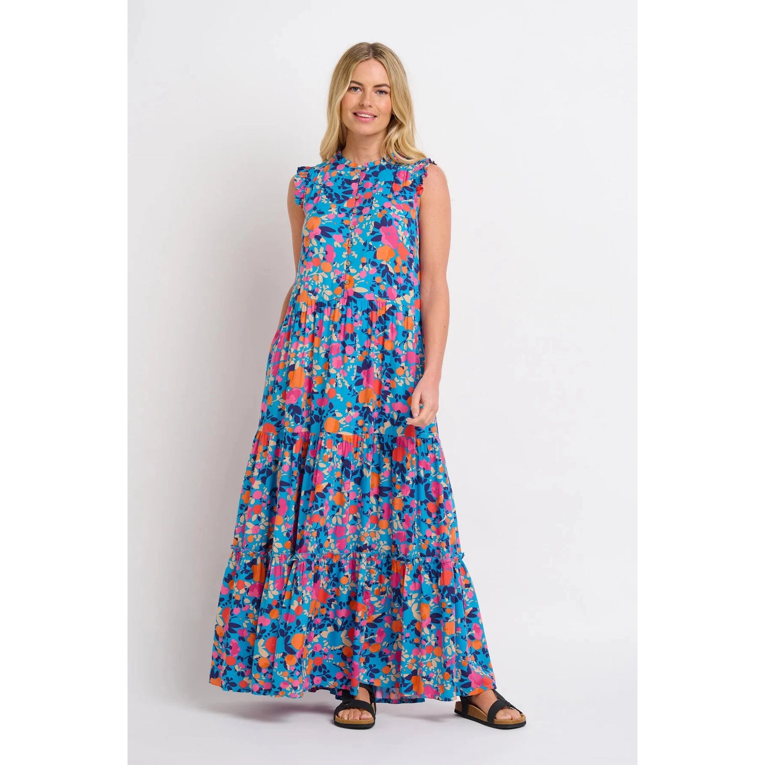 Bloom Floral Maxi Dress-Brakeburn-Blue Water Clothing