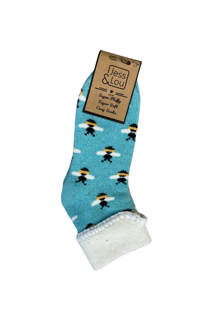 Supergemütliche Socken mit wunderschönen Bienen