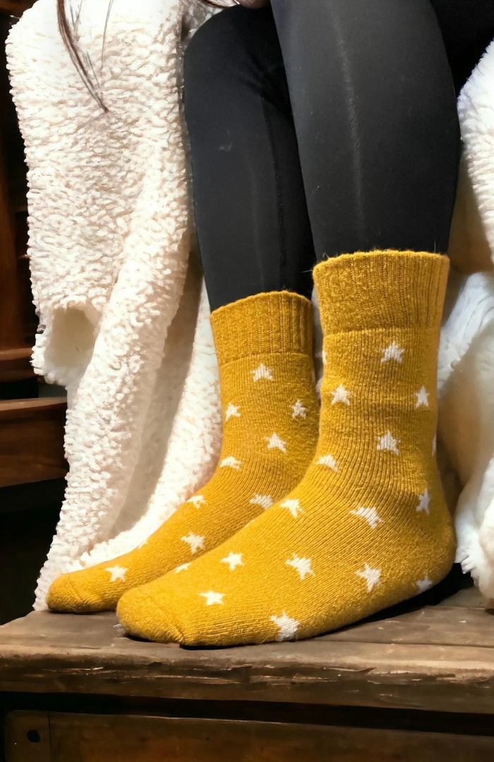 Stylish Stars Ribbed Socks