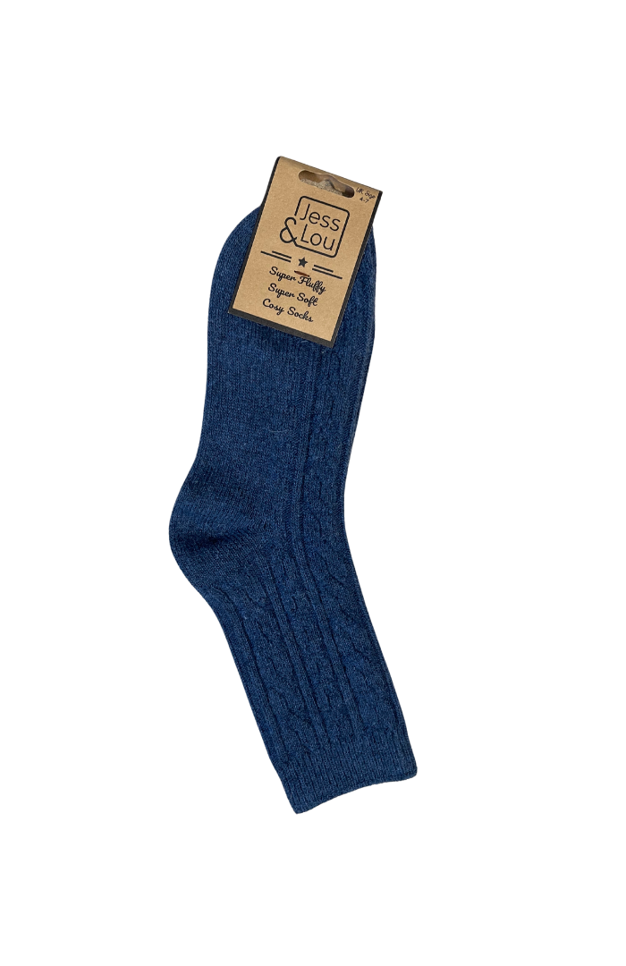 Chunky Cable Ribbed Socks