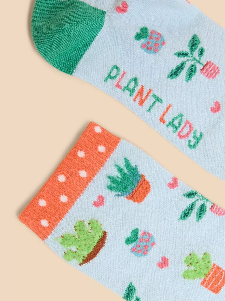 Fluffy House Plant Ankle Sock