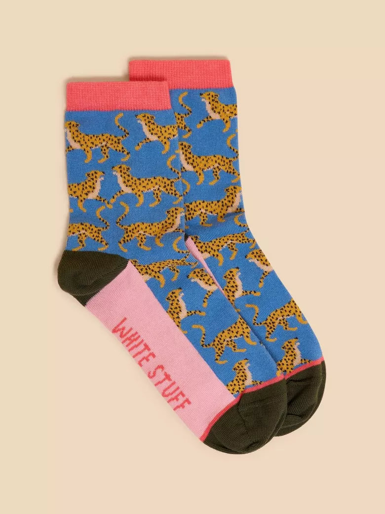 Cheetah Ankle Socks