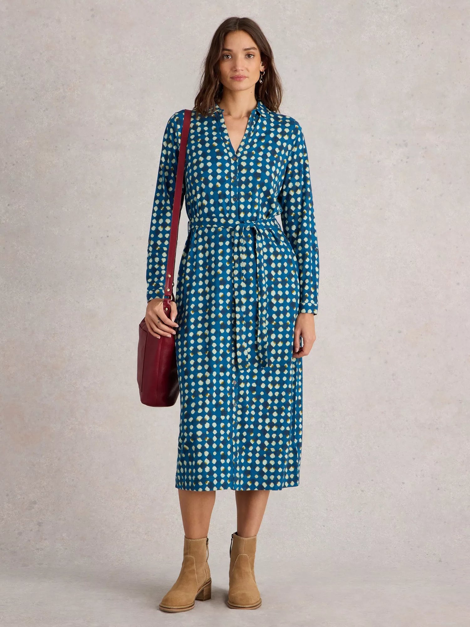 Annie Jersey Shirt Dress Blue PR