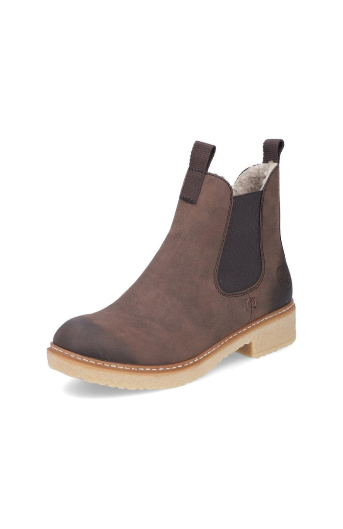 Brown Wool Lined Ankle Boot