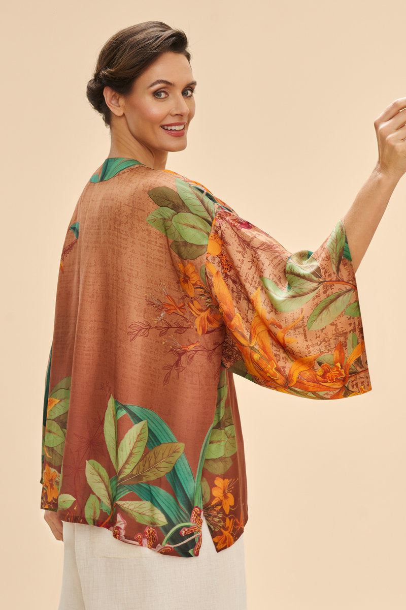 Botany Bliss Kimono Jacket - Taupe