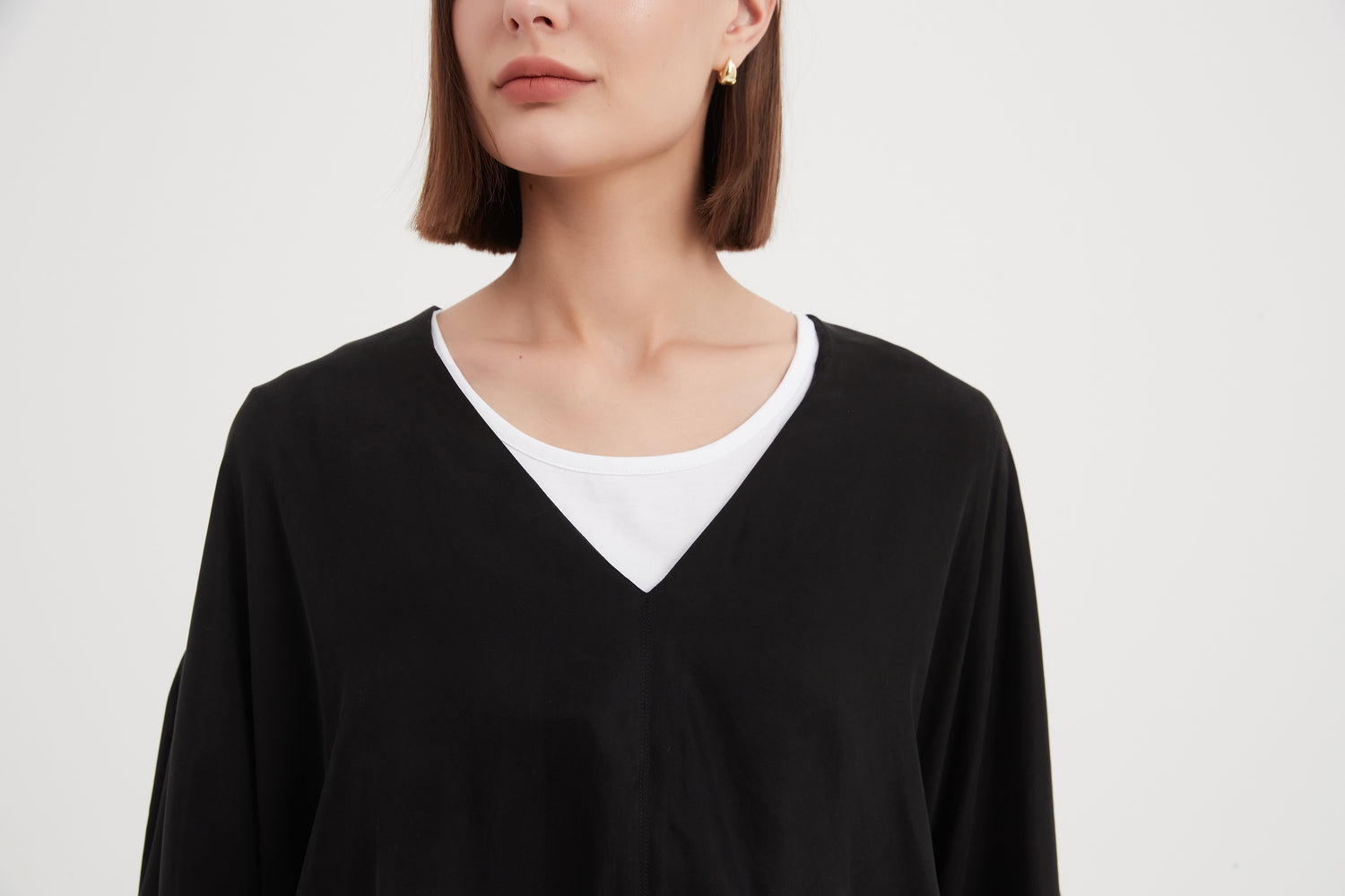 V-Neck Oversized Layer Top