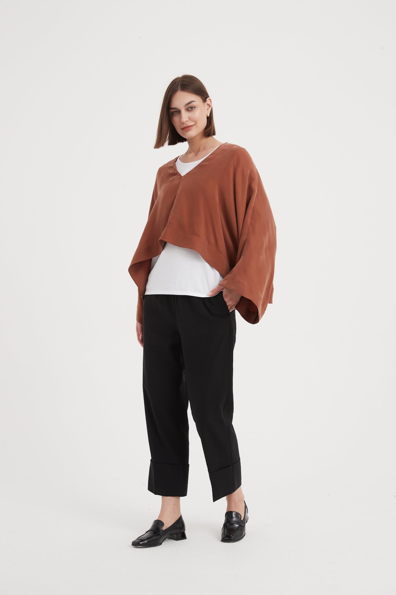 V-Neck Oversized Layer Top