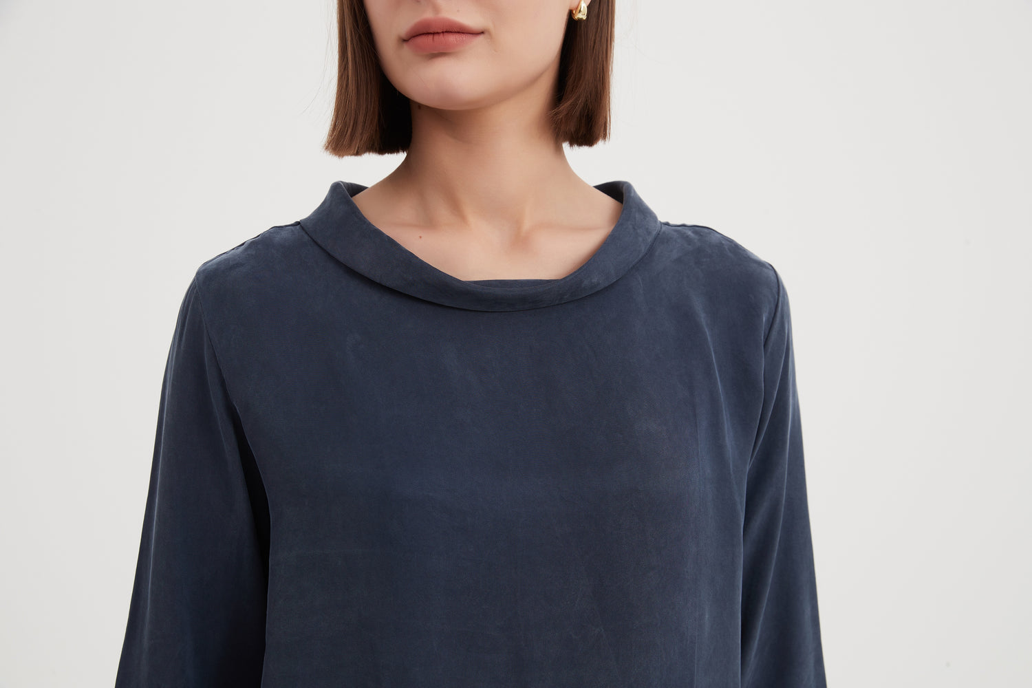 Bell Sleeve Mock Neck Top