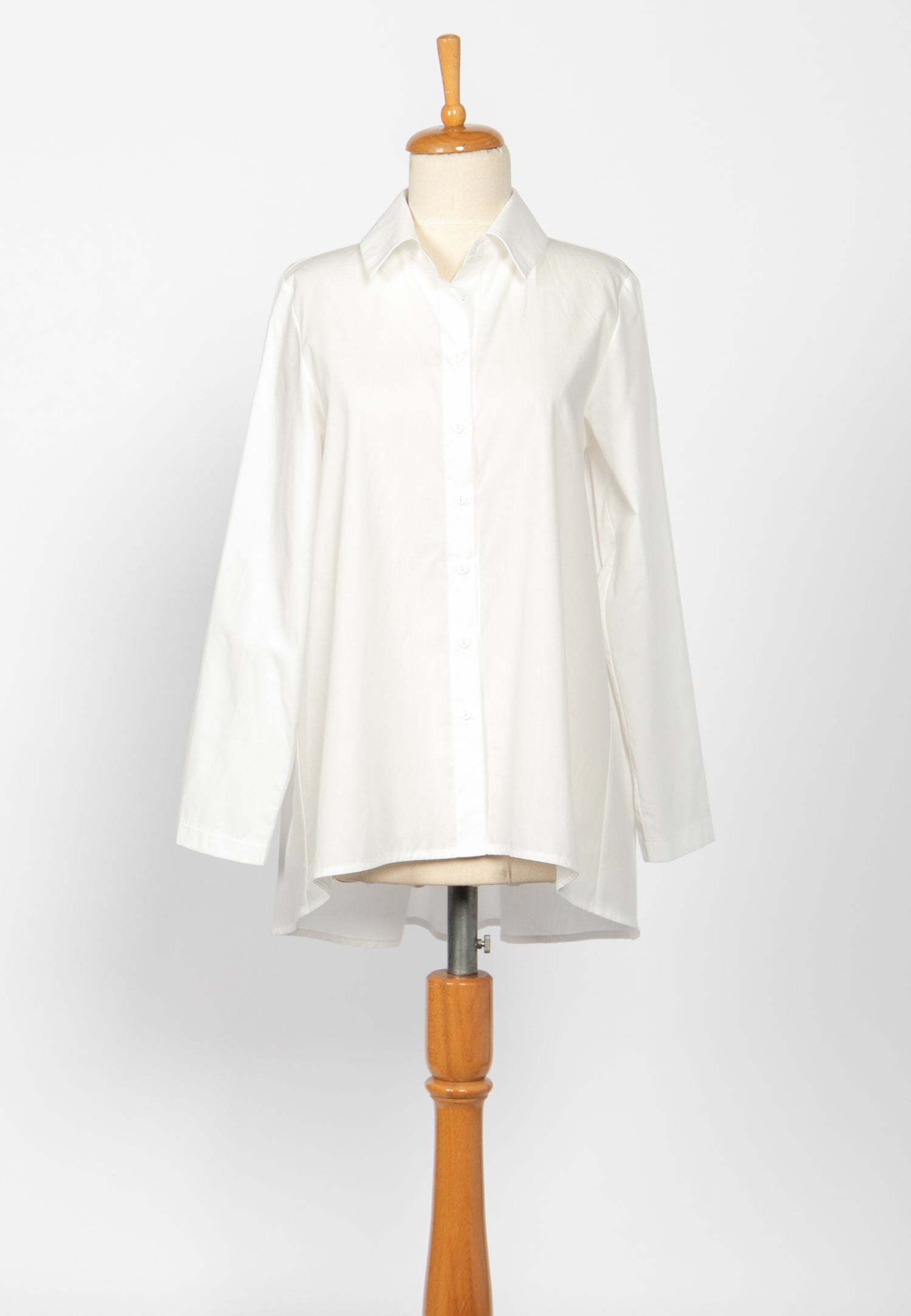 Modern White Woven Cotton Shirt