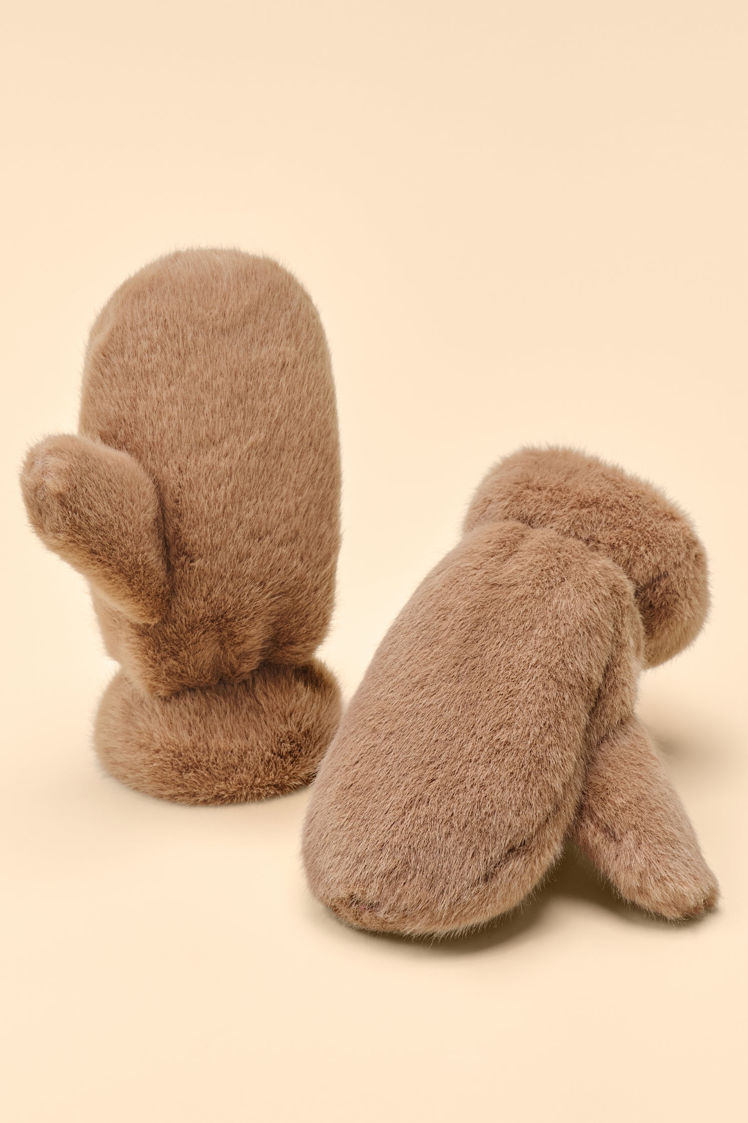 Kids Fluffy Teddy Mittens