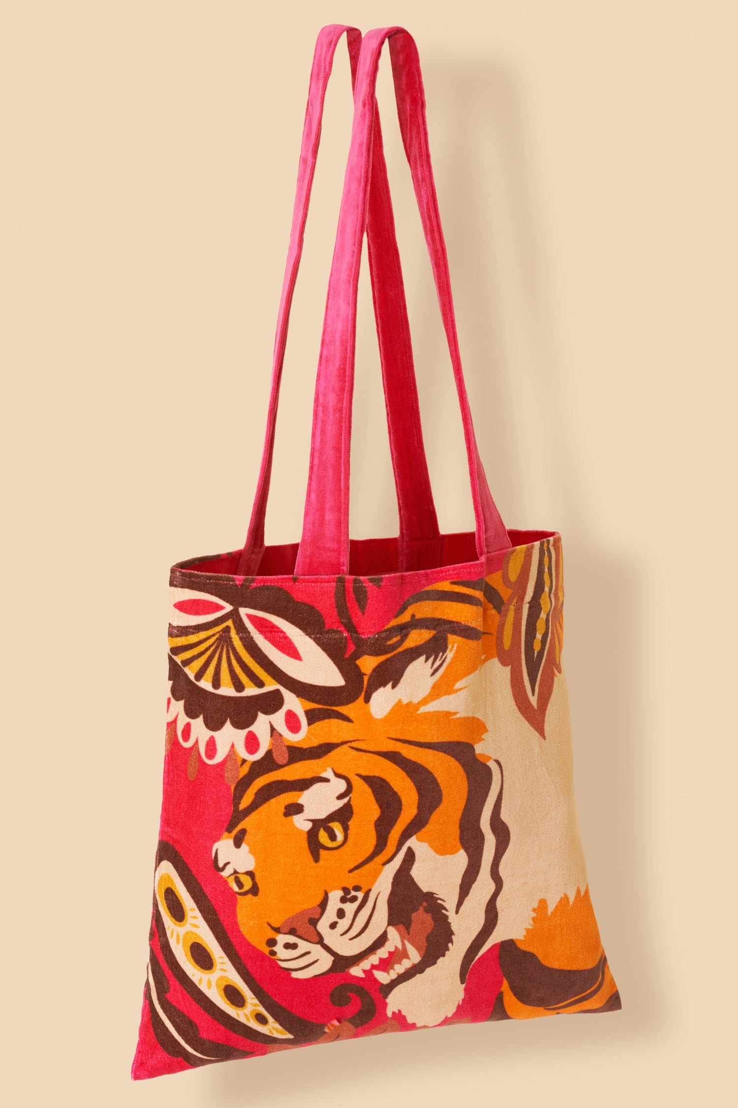 Roaring Tiger Velvet Tote Bag