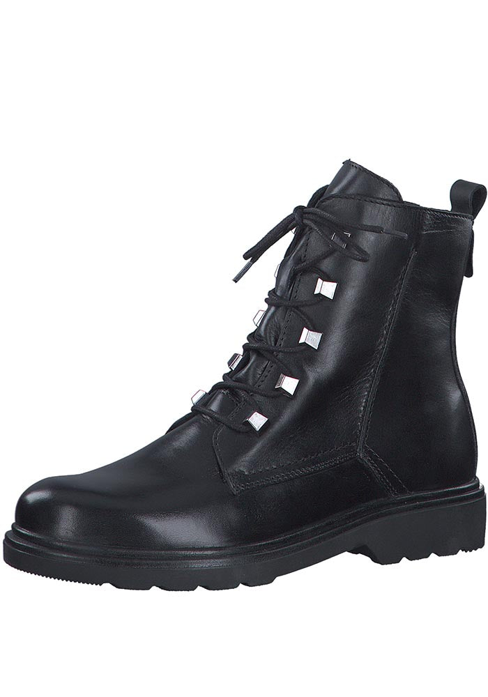 Black Nappa Ankle Boots