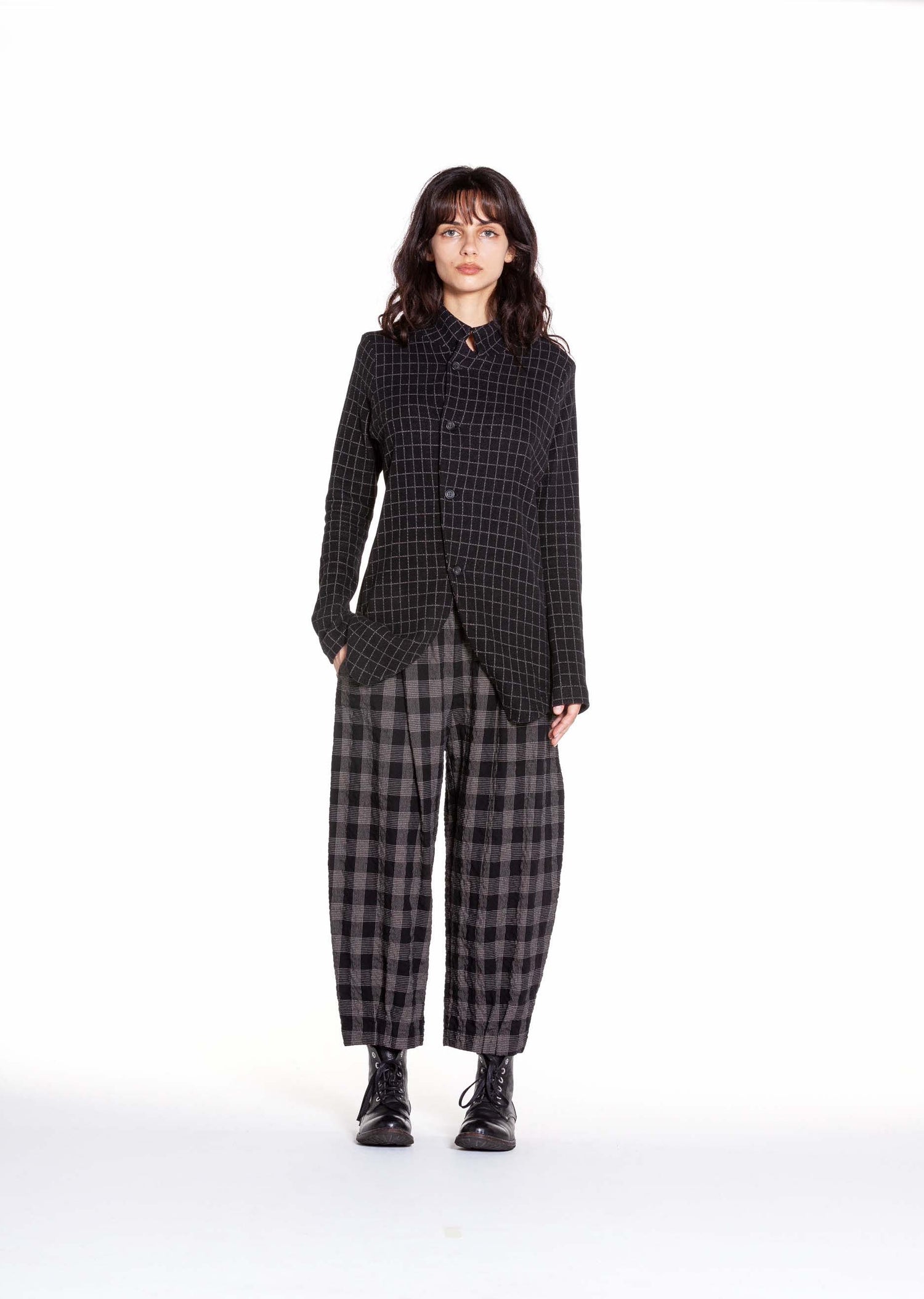 Bianco S Check Pants