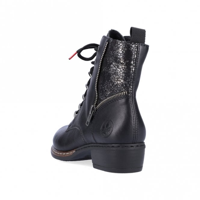 Short black leather on sale boots