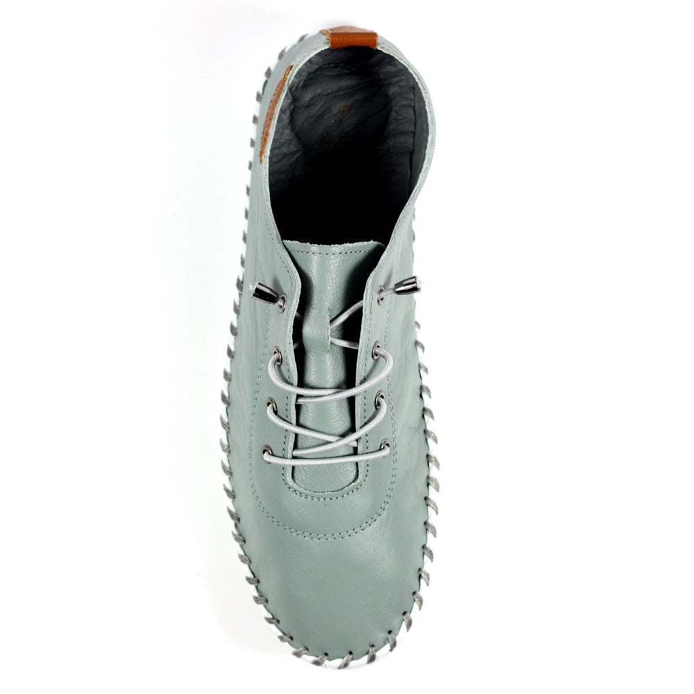 St Ives Leather Plimsoll
