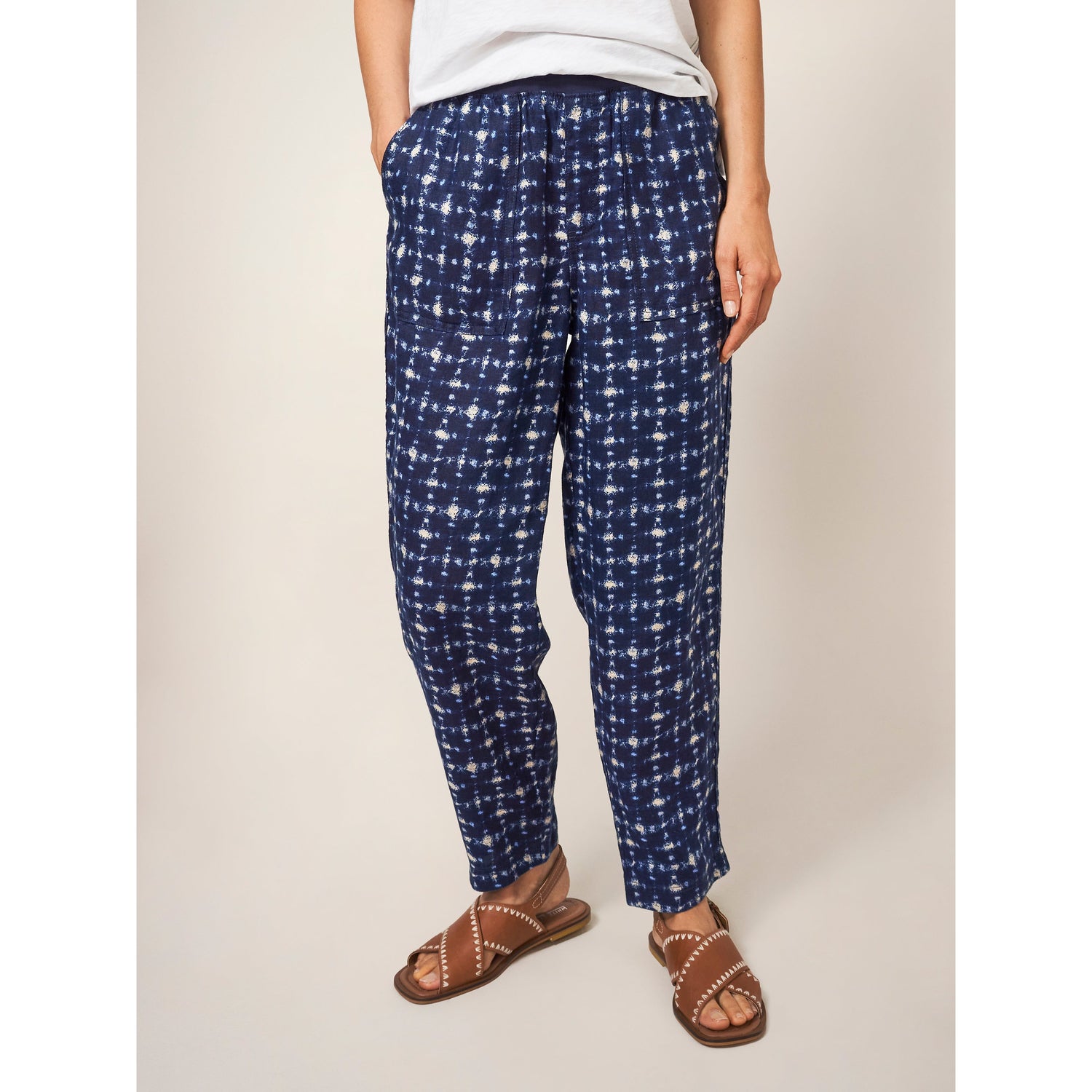 Effie Linen Trousers-White Stuff-Blue Water Clothing