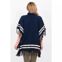 Blanket Tassle Knitted Poncho - escape