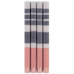 Striped Gull, Gunmetal Grey & Old Rose Dinner Candles - escape