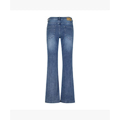 Coco 5-Pocket Jeans-Red button-Blue Water Clothing
