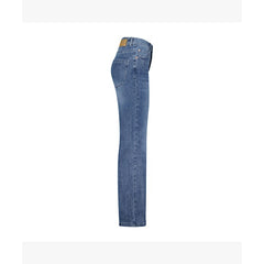 Coco 5-Pocket Jeans-Red button-Blue Water Clothing