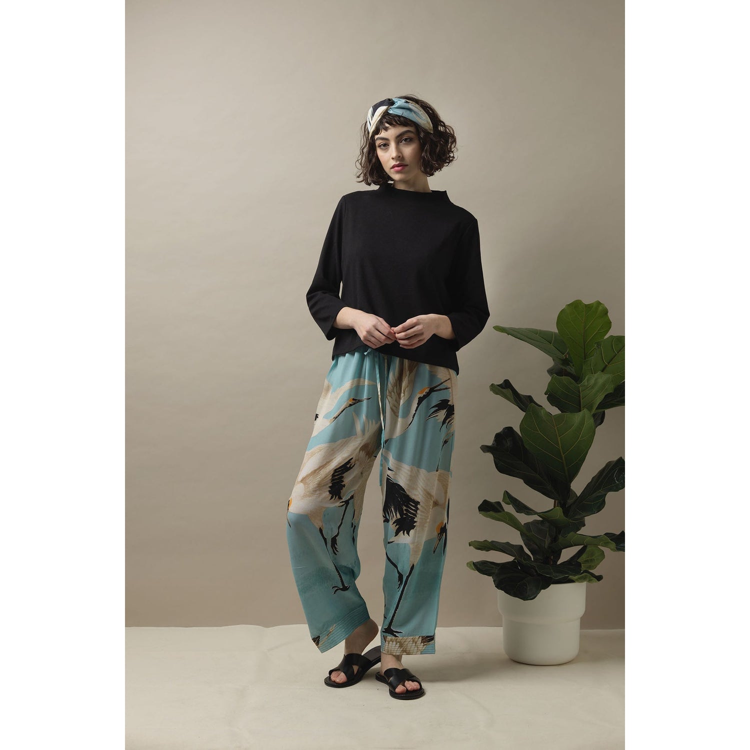 Crepe Pants-One Hundred Stars-Blue Water Clothing