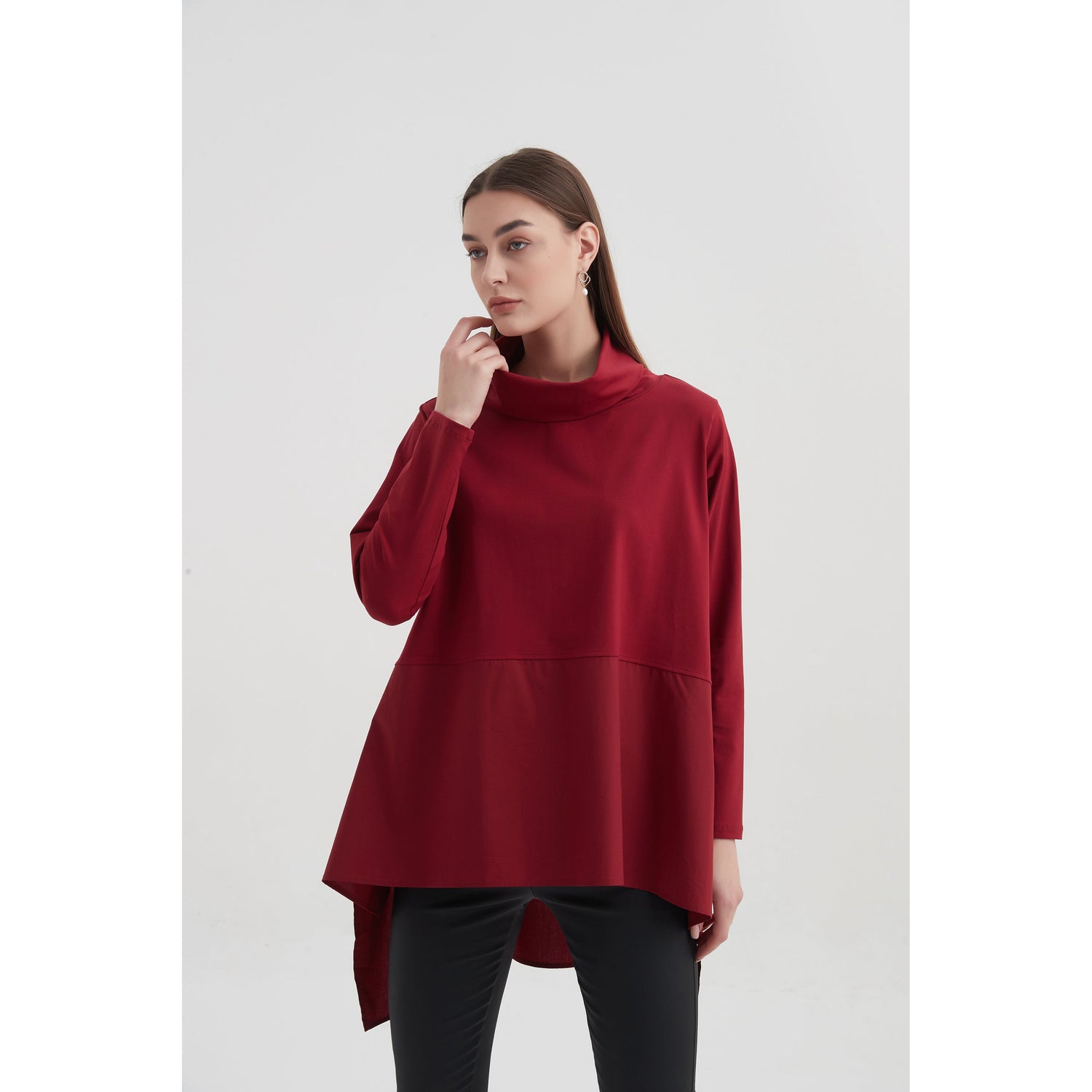 Cowl Neck Ava Top-Tirelli-Blue Water Clothing