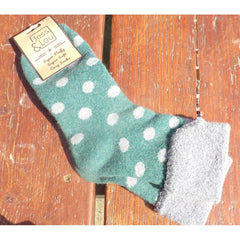 Cosy Fluffy Cuffed Socks Spots - escape